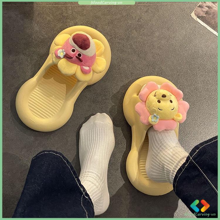 Dép dép nữ xuân hè thời trang phim hoạt hình cute ở nhà chống trơn trượt sandal đế dày