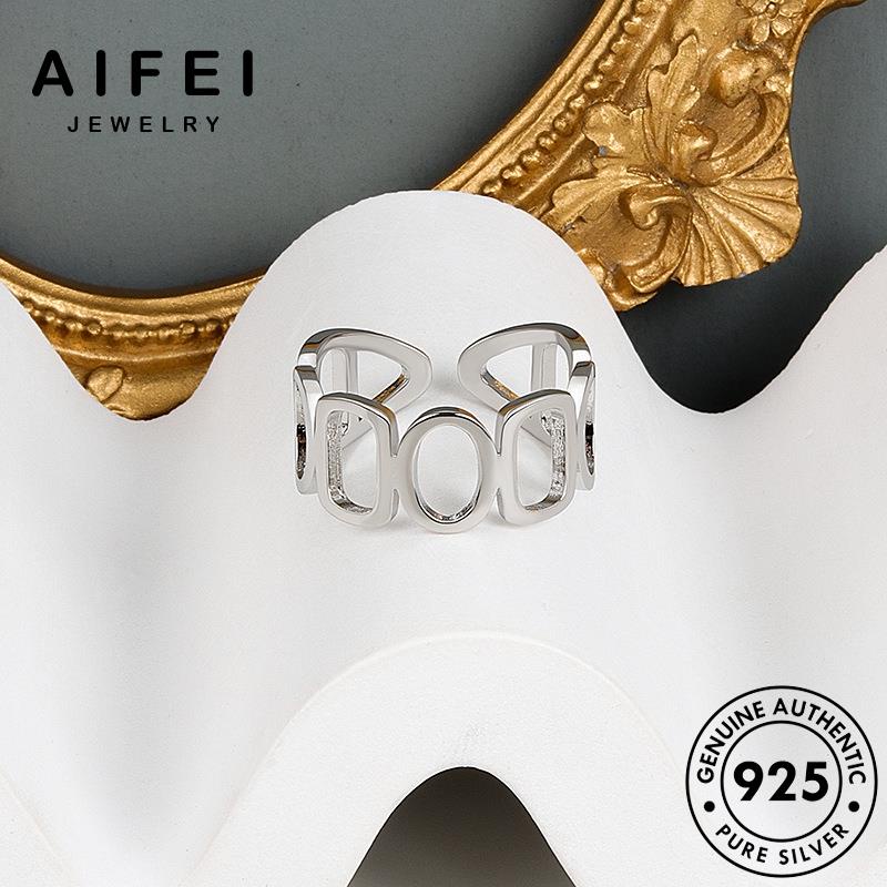 AIFEI JEWELRY nữ bản đều không rỗng sức vàng nguyên giản đơn quốc nhẫn trang bạc hàn 925 thật thời phụ kiện R230