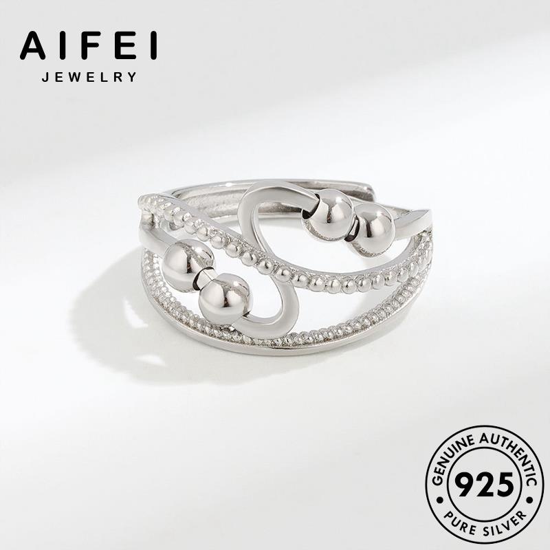 AIFEI JEWELRY sức nhẫn hàn nguyên thật nữ trang cá kiện 925 thời quốc chéo tính bạc bản phụ đường R344