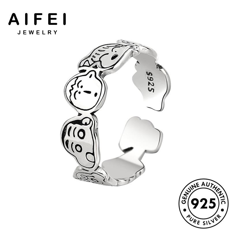 AIFEI JEWELRY nữ phim nguyên tạo hoạt sáng phụ kiện hàn hình thật thời quốc bản nhẫn trang bạc 925 sức R307