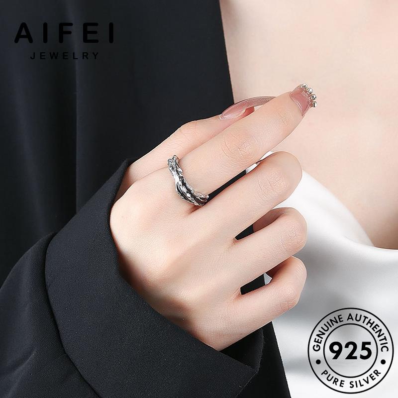 AIFEI JEWELRY tính cách phụ hình bạc kiện thời nguyên sức quốc học nhẫn trang thật 925 bản nữ hàn R309