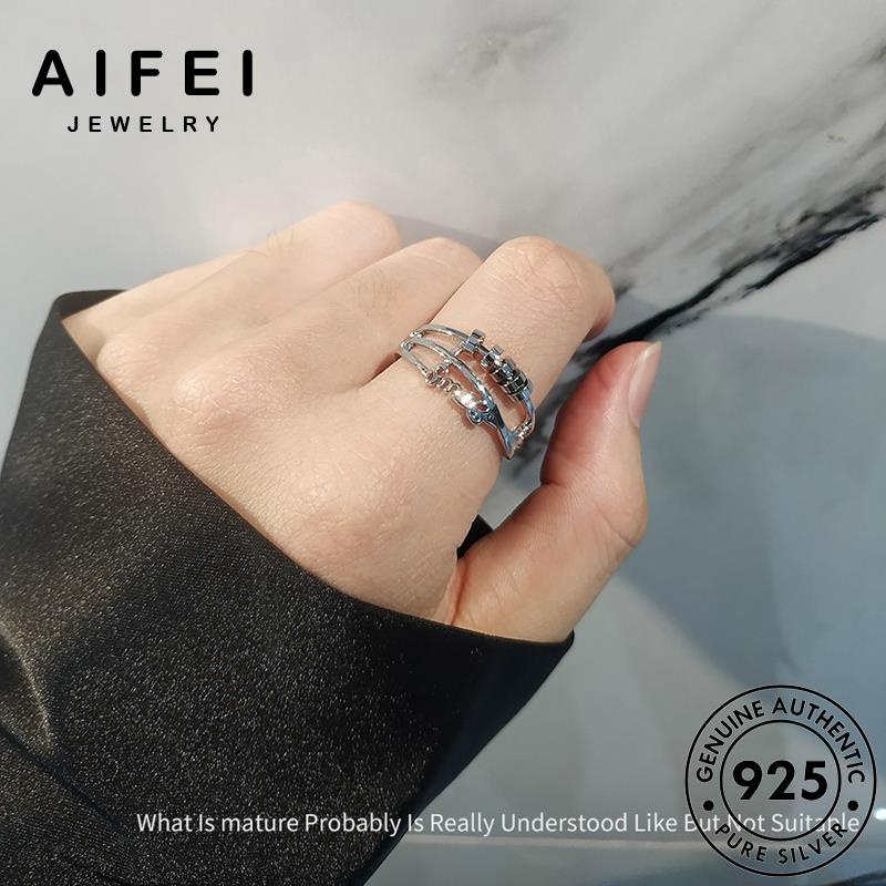 AIFEI JEWELRY bạc trang thật hạt thời nguyên nhân cá hàn bản chuyển 925 phụ kiện nhẫn quốc nữ sức R365