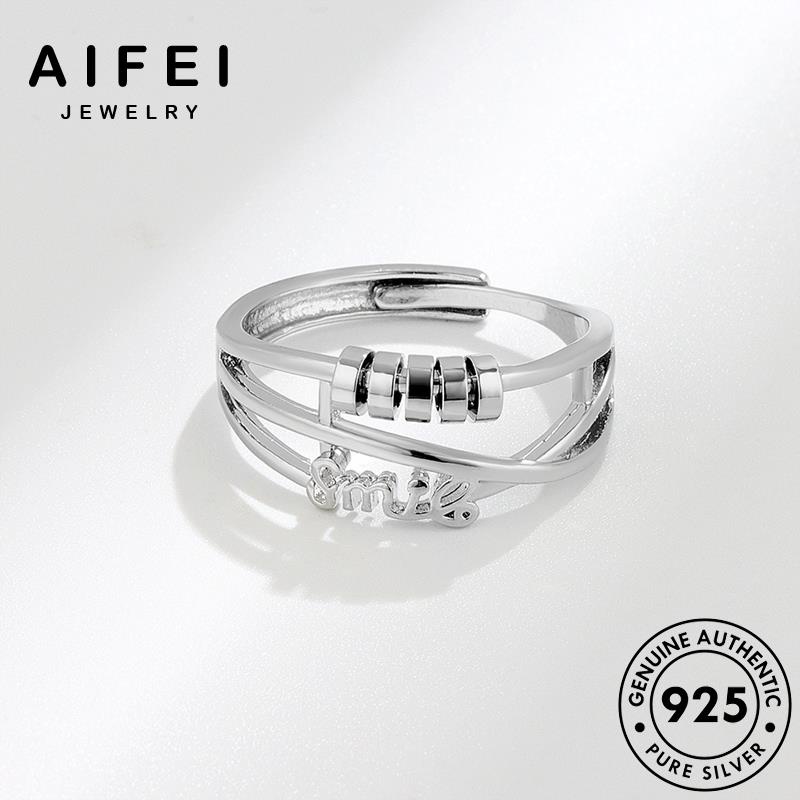 AIFEI JEWELRY bạc trang thật hạt thời nguyên nhân cá hàn bản chuyển 925 phụ kiện nhẫn quốc nữ sức R365