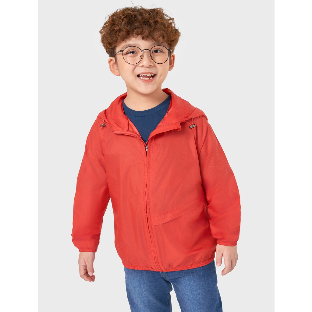 Áo khoác gió bé trai CANIFA có mũ chất liêu polyester 2OT22W002