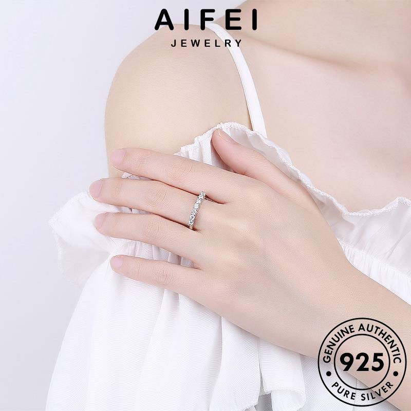 AIFEI JEWELRY công kiện trang bạc hàn nhẫn bản 925 nguyên thời cương phụ sức nữ chúa quốc thật kim moissanite R456