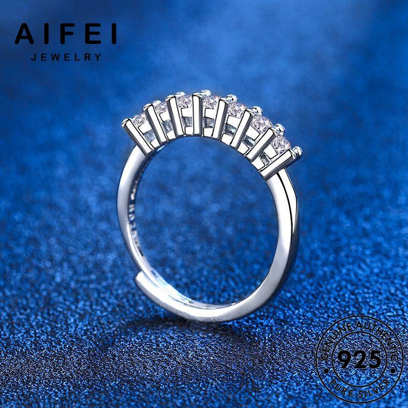 AIFEI JEWELRY công kiện trang bạc hàn nhẫn bản 925 nguyên thời cương phụ sức nữ chúa quốc thật kim moissanite R456