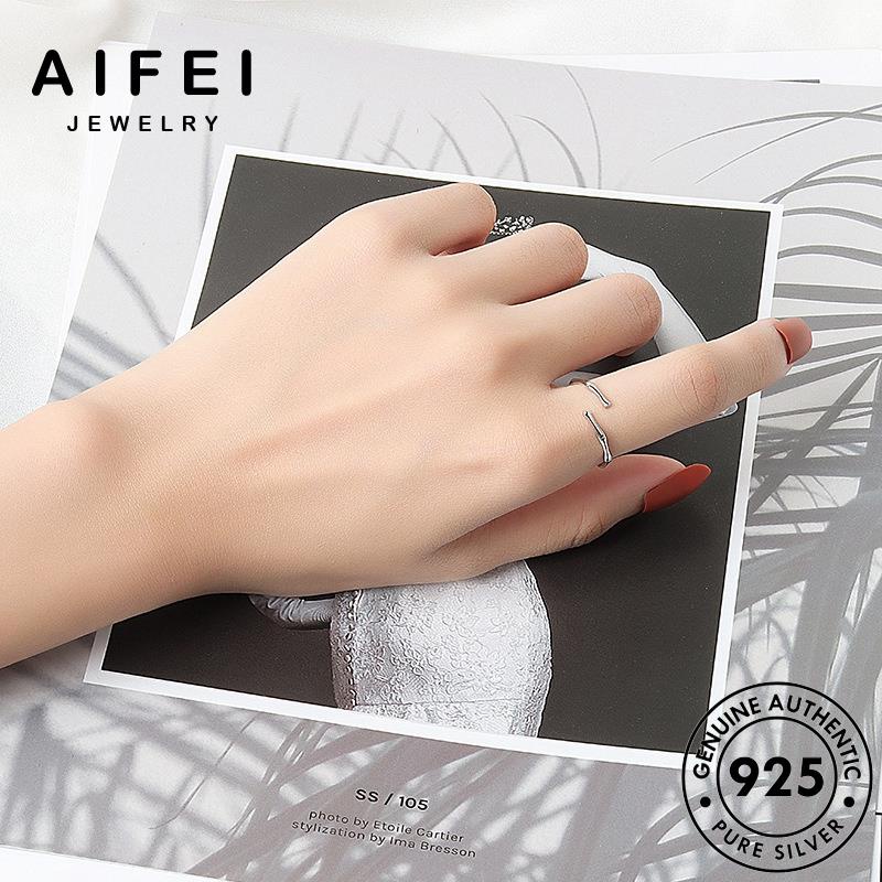 AIFEI JEWELRY bản vàng giản đơn tre bạc nguyên nữ kiện nhẫn trang phụ thời hàn 925 sức thật quốc R460