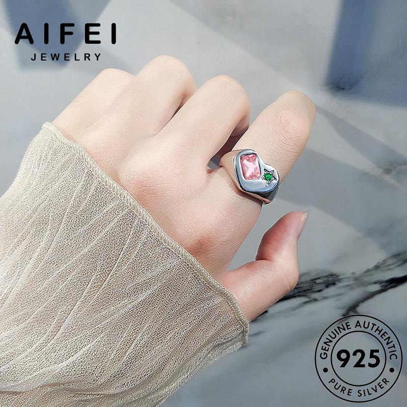 AIFEI JEWELRY nữ cổ hàn ngôi cương điển hồng sức 925 quốc bạc kim nhẫn thể tinh thật nguyên sao kiện bản trang thời phụ R465