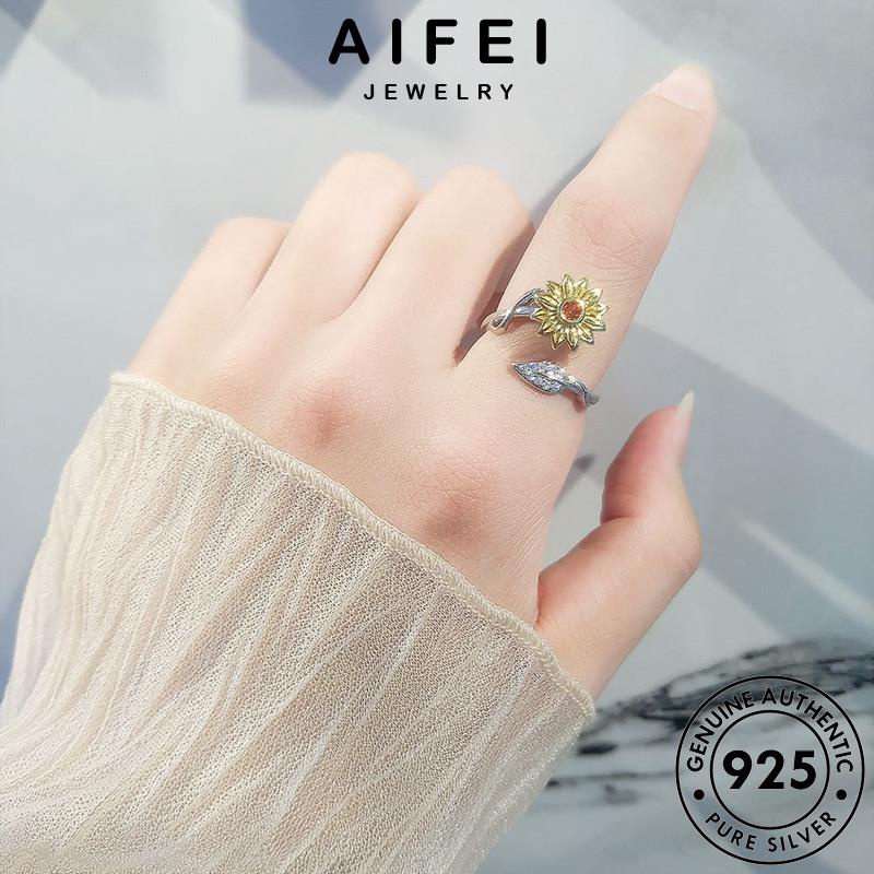 AIFEI JEWELRY 925 kiện bản nữ hàn dương thời nguyên phụ sức ngọt ngọc ngào thật hướng hồng nhẫn trang quốc vàng bạc R466
