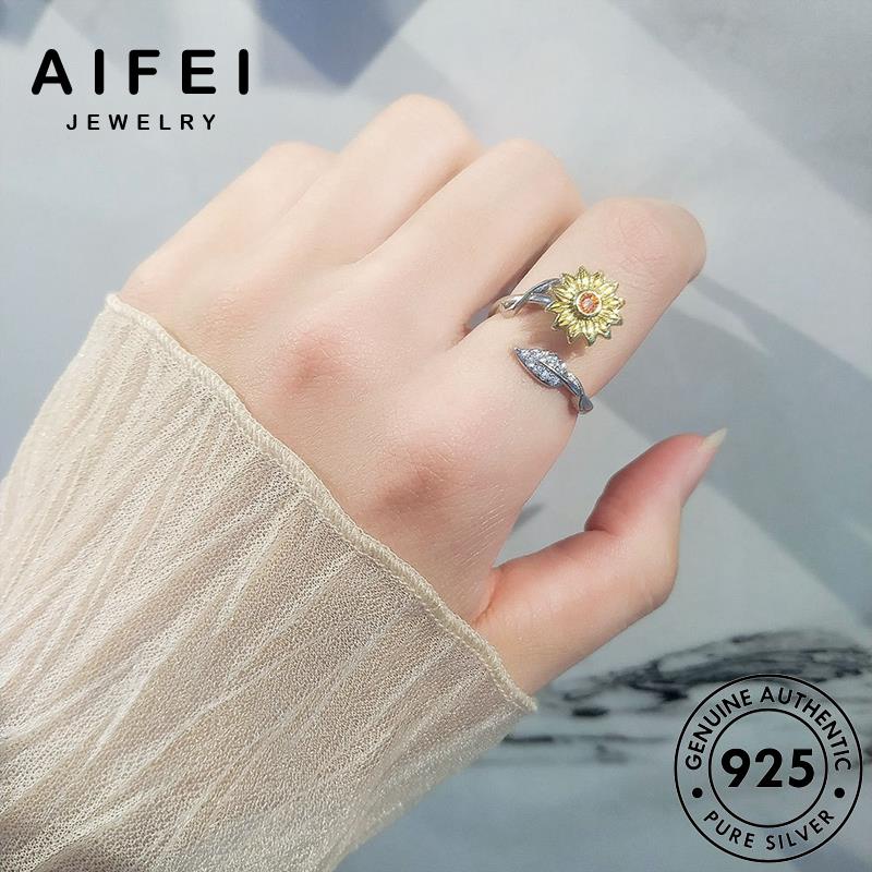 AIFEI JEWELRY 925 kiện bản nữ hàn dương thời nguyên phụ sức ngọt ngọc ngào thật hướng hồng nhẫn trang quốc vàng bạc R466