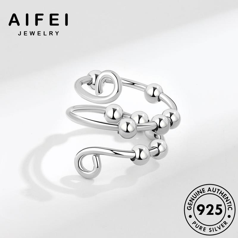 AIFEI JEWELRY bạc hạt thật phụ 925 hàn vàng quốc thời lớp nhẫn trang nguyên nữ bản sức kiện hai R467
