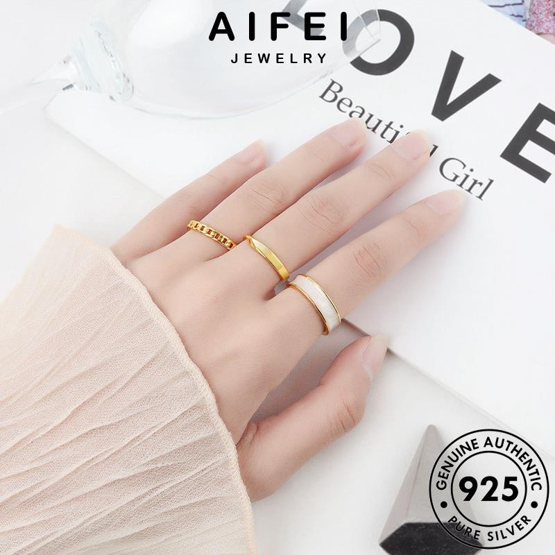 AIFEI JEWELRY trang 925 nhẫn trang vàng nữ sức kiện thời thời hàn quốc phụ thật bạc bản nguyên R472