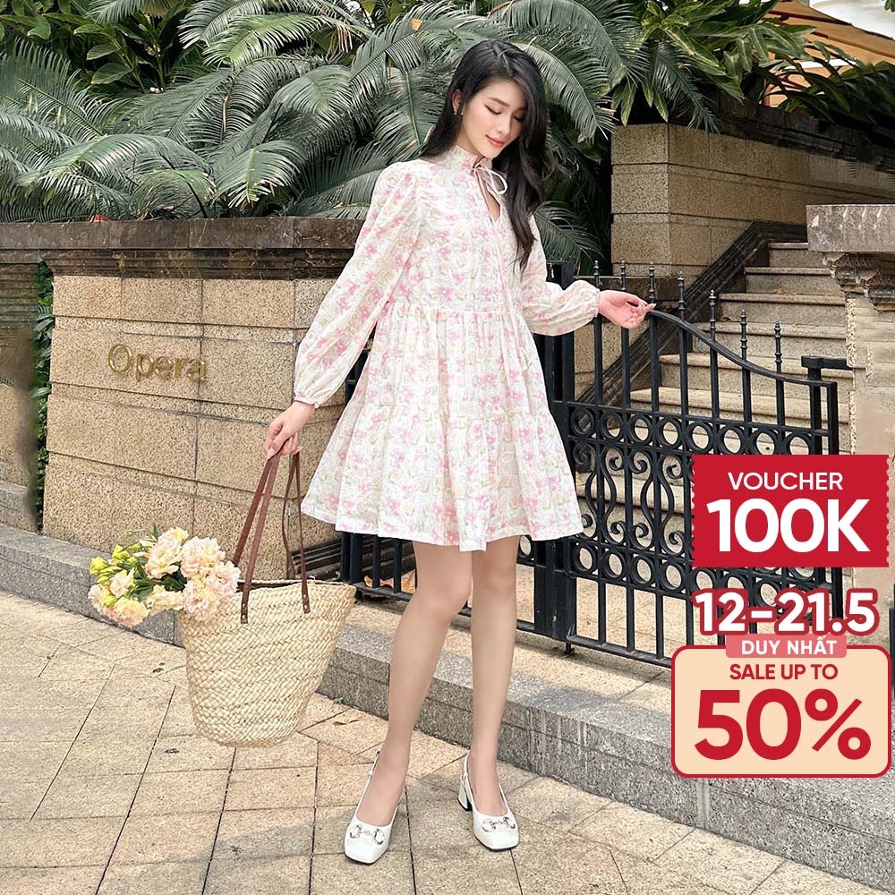 RECHIC Đầm Ngắn Celus dáng babydoll trẻ trung nữ tính