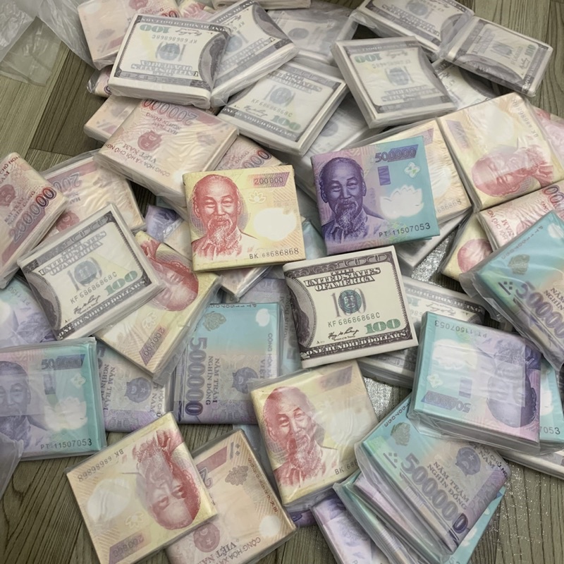 Ví da nam in hình 100USD