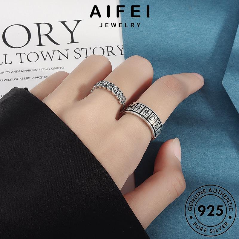 AIFEI JEWELRY thời chược hàn điển nhẫn quốc sức phụ kiện nữ trang cổ 925 nguyên mạt bạc thật bản R1042