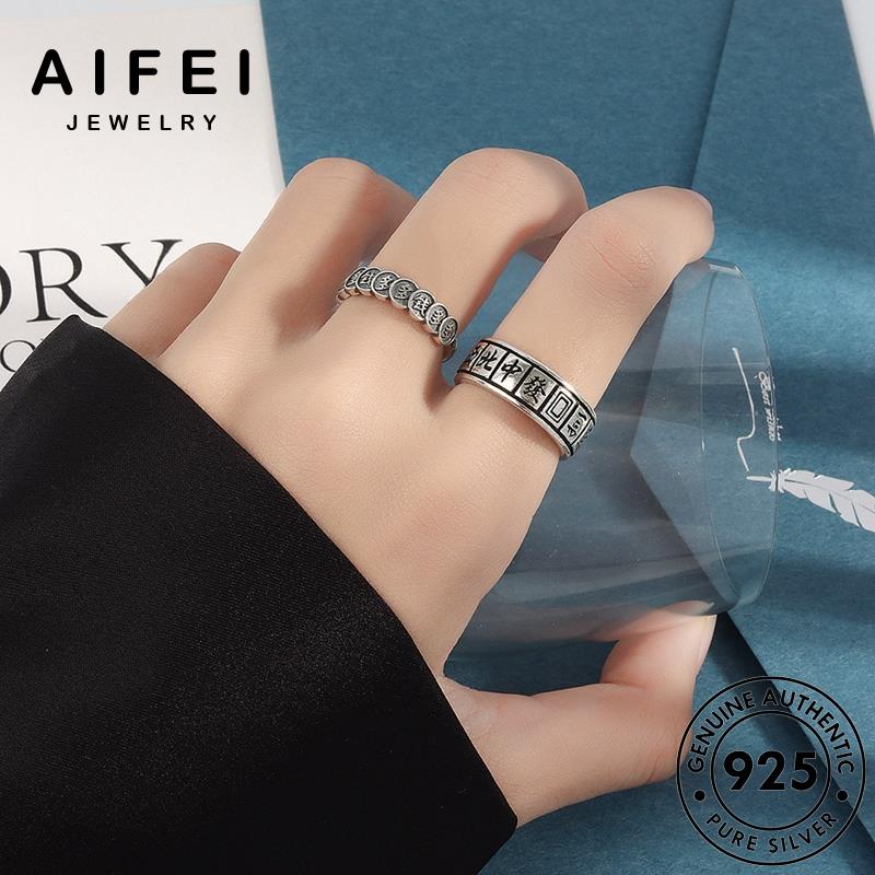 AIFEI JEWELRY thời chược hàn điển nhẫn quốc sức phụ kiện nữ trang cổ 925 nguyên mạt bạc thật bản R1042