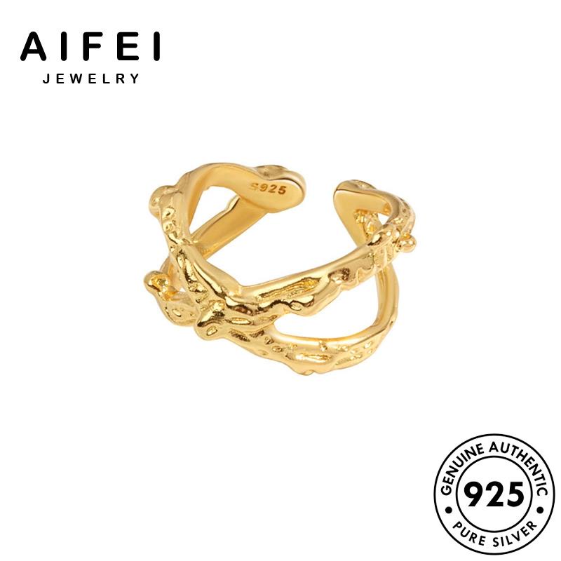 AIFEI JEWELRY cá nữ 925 trang quốc tính thời thật bạc dòng nguyên vàng nhẫn phụ sức bản hàn kiện R1045
