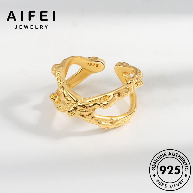 AIFEI JEWELRY cá nữ 925 trang quốc tính thời thật bạc dòng nguyên vàng nhẫn phụ sức bản hàn kiện R1045