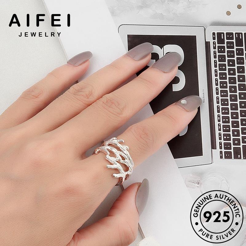 AIFEI JEWELRY giản đơn vàng nữ nhánh kiện chi 925 nhẫn trang thật hàn nguyên phụ bạc sức quốc thời bản R1050