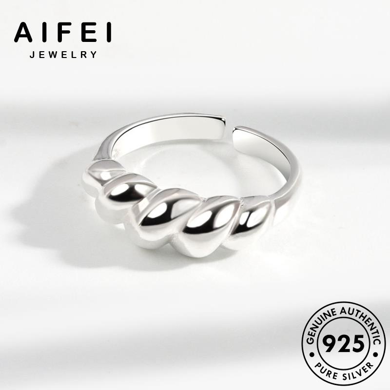 AIFEI JEWELRY phụ quốc kiện 925 bạc thời nhẫn xoắn cổ nữ nguyên thật bản vàng hàn điển trang sức R1051
