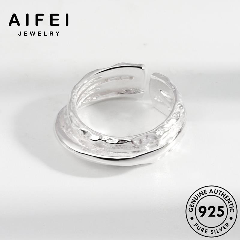 AIFEI JEWELRY 925 quốc vàng nhẫn không hàn đều sức nguyên xen kiện trang đan bạc bản thật nữ phụ thời R1056