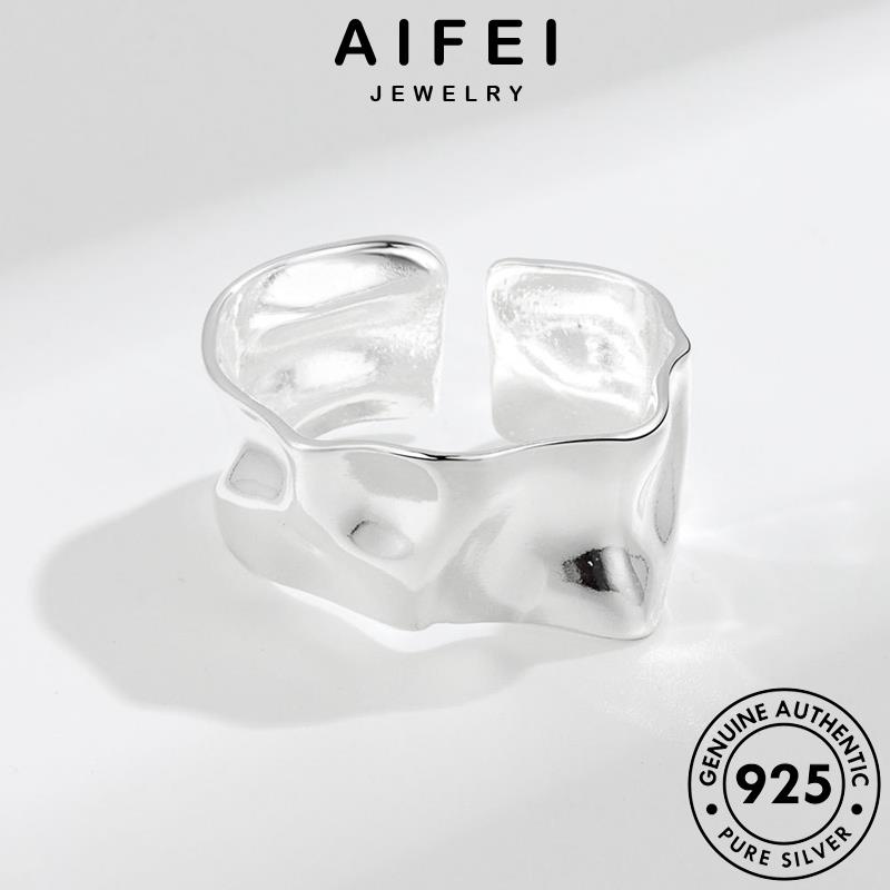 AIFEI JEWELRY không đều 925 sức thời thật quốc nữ trang hàn vàng nguyên học bản hình bạc kiện phụ nhẫn R1014