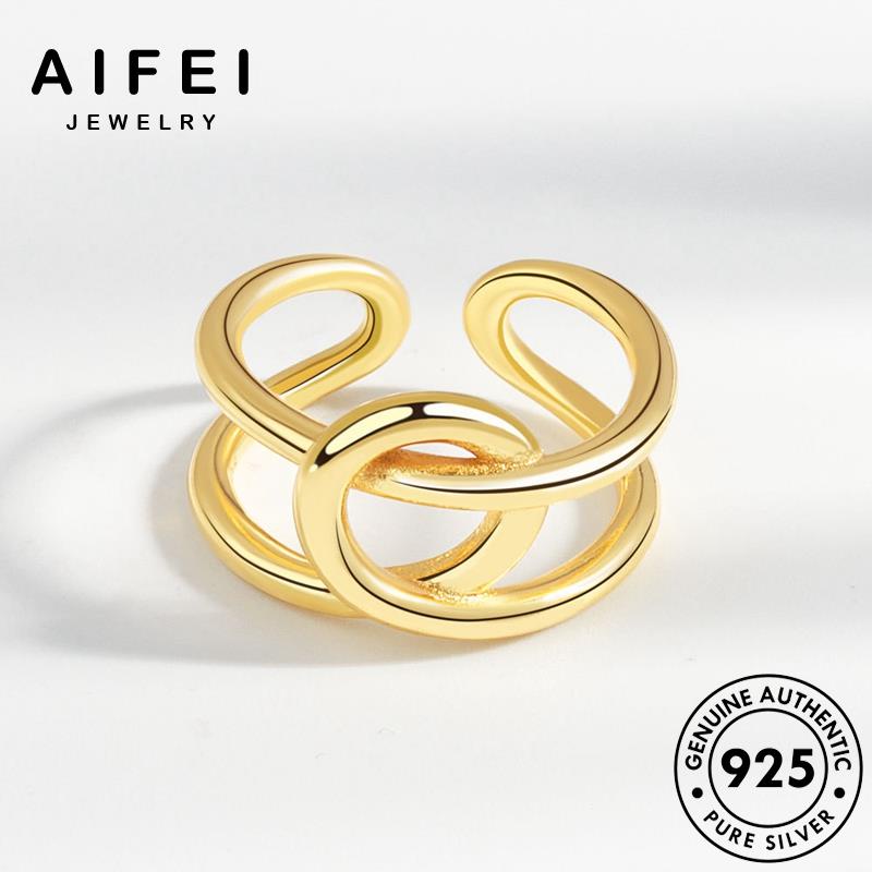 AIFEI JEWELRY bản thời trang sợi hàn nhẫn phụ bạc quốc nguyên xe tính thật nữ sức kiện vàng cá 925 R1095