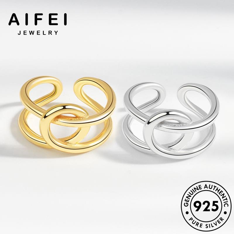 AIFEI JEWELRY bản thời trang sợi hàn nhẫn phụ bạc quốc nguyên xe tính thật nữ sức kiện vàng cá 925 R1095