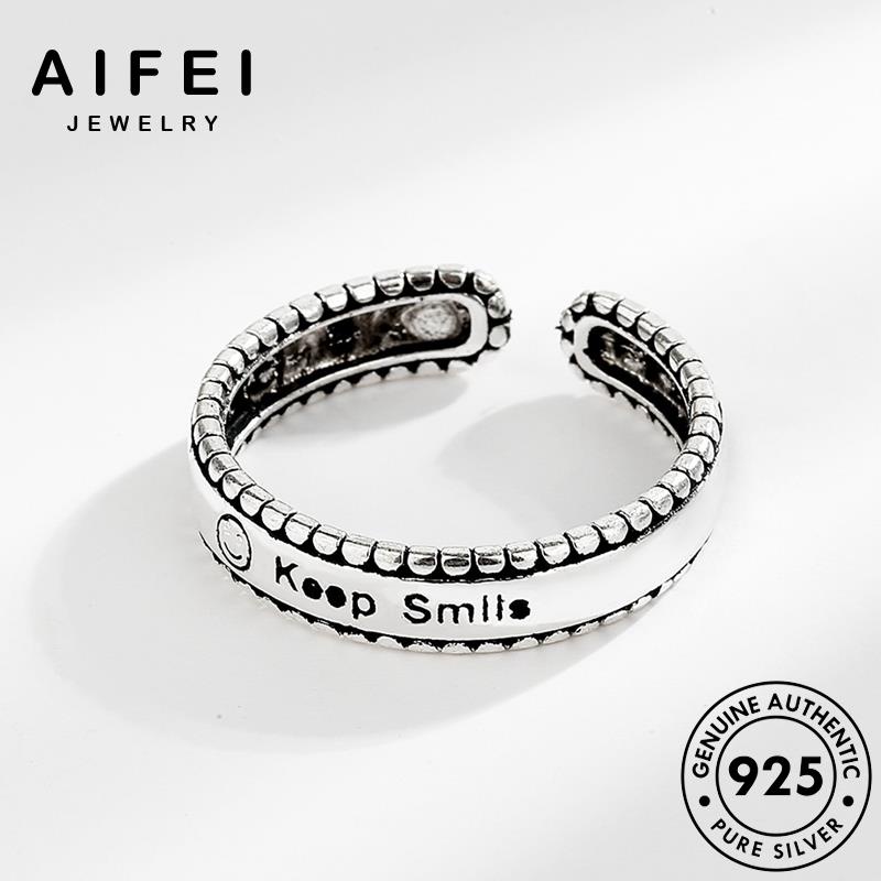 AIFEI JEWELRY nhẫn quốc bạc t phụ thời kiện nữ chữ hàn thập 925 thật sức bản trang nguyên R1127