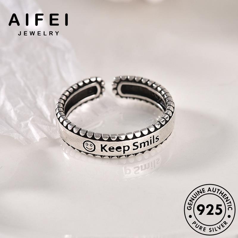 AIFEI JEWELRY nhẫn quốc bạc t phụ thời kiện nữ chữ hàn thập 925 thật sức bản trang nguyên R1127