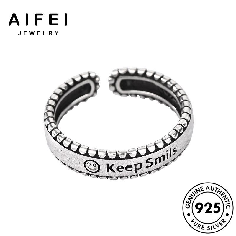 AIFEI JEWELRY nhẫn quốc bạc t phụ thời kiện nữ chữ hàn thập 925 thật sức bản trang nguyên R1127