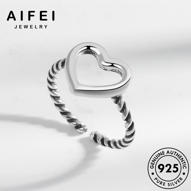 AIFEI JEWELRY nữ trái bản thời 925 quốc kiện điển hàn nhẫn thật tim nguyên trang phụ bạc cổ sức R1131