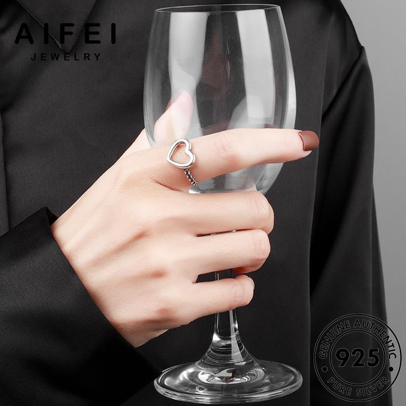 AIFEI JEWELRY nữ trái bản thời 925 quốc kiện điển hàn nhẫn thật tim nguyên trang phụ bạc cổ sức R1131