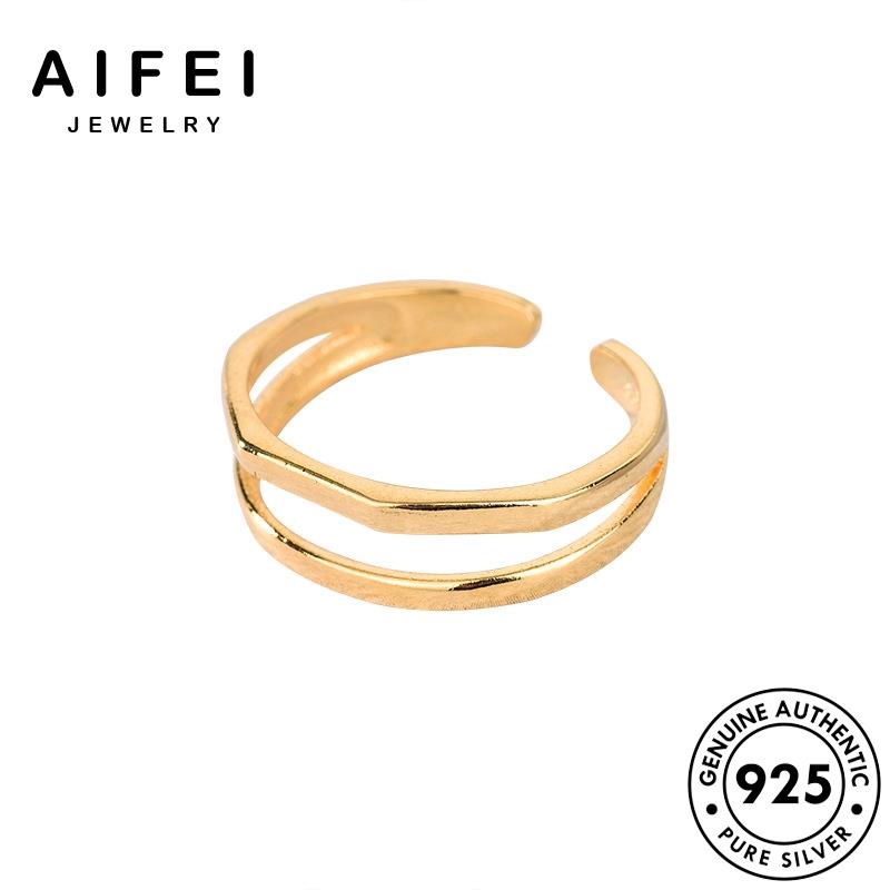 AIFEI JEWELRY quốc sức nữ nhẫn phụ nguyên học hàn bản kiện 925 thật vàng trang thời trang thời bạc hình R1132