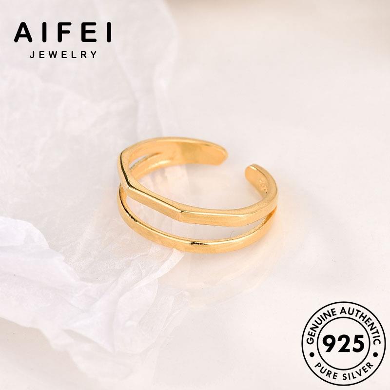 AIFEI JEWELRY quốc sức nữ nhẫn phụ nguyên học hàn bản kiện 925 thật vàng trang thời trang thời bạc hình R1132