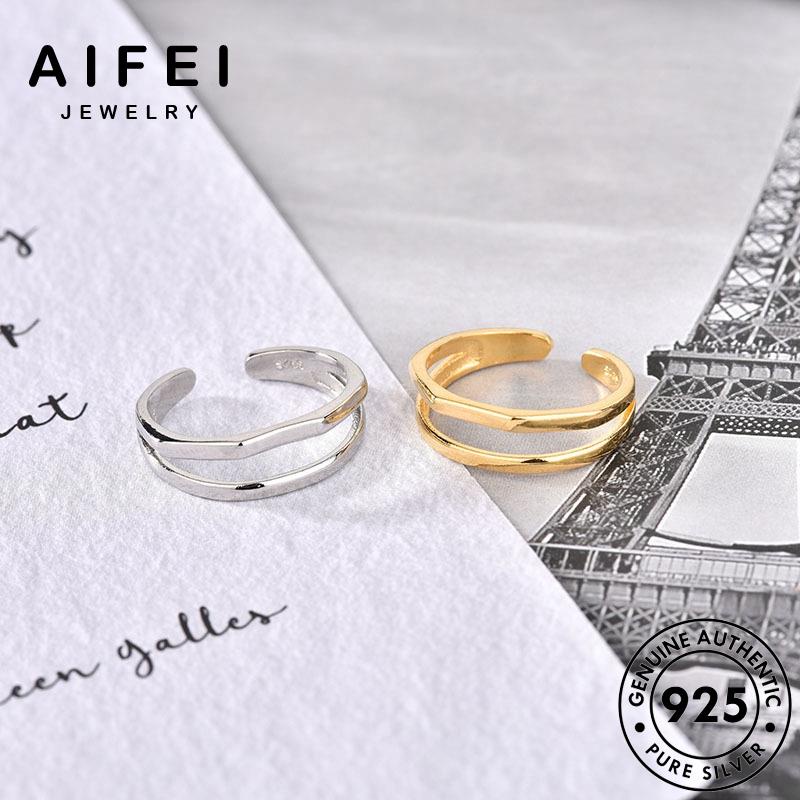 AIFEI JEWELRY quốc sức nữ nhẫn phụ nguyên học hàn bản kiện 925 thật vàng trang thời trang thời bạc hình R1132