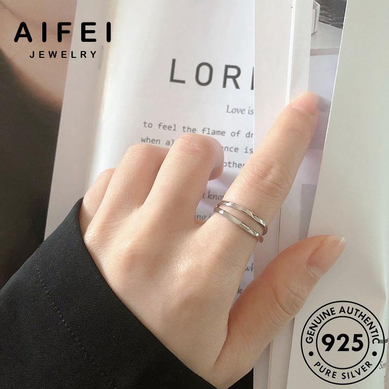 AIFEI JEWELRY quốc sức nữ nhẫn phụ nguyên học hàn bản kiện 925 thật vàng trang thời trang thời bạc hình R1132
