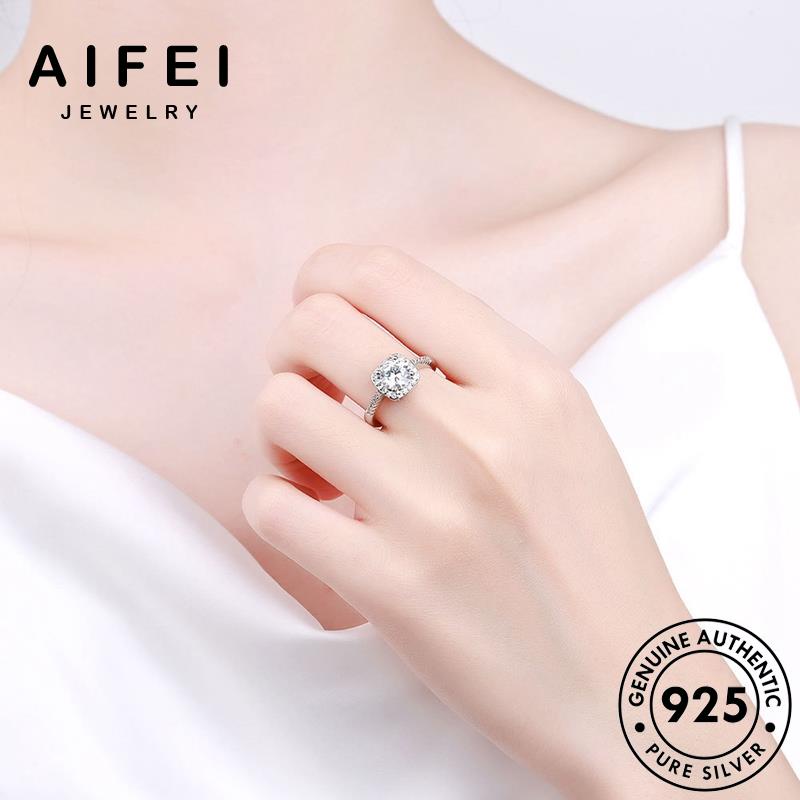 AIFEI JEWELRY thời quốc 925 nguyên sức bản công phụ nhẫn chúa trang hàn nữ kiện moissanite thật kim cương cắt bạc R1099