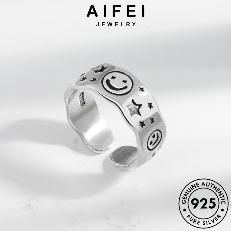 AIFEI JEWELRY cười nhân quốc cá khuôn trang sức phụ bạc hàn thời thật nhẫn mặt kiện nữ 925 nguyên bản R1101