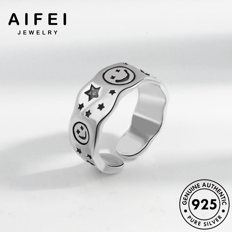 AIFEI JEWELRY cười nhân quốc cá khuôn trang sức phụ bạc hàn thời thật nhẫn mặt kiện nữ 925 nguyên bản R1101