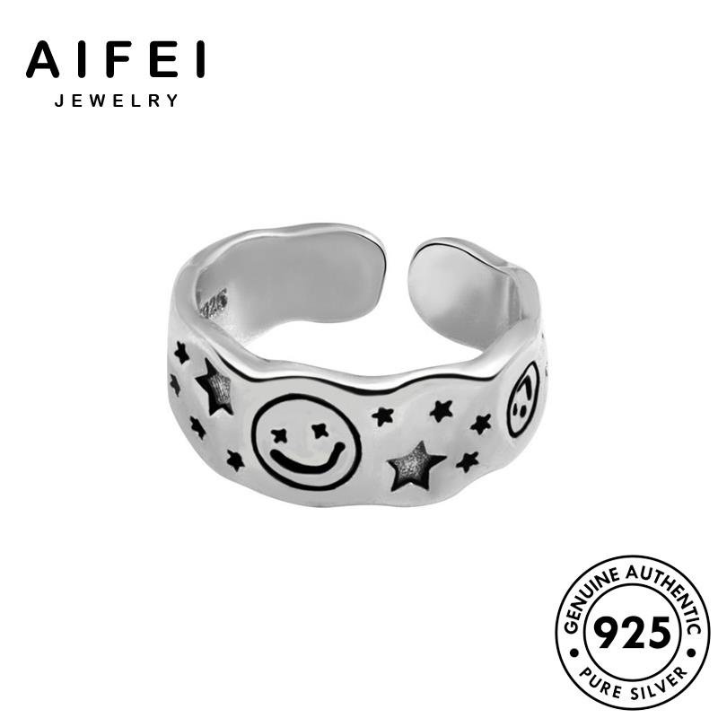 AIFEI JEWELRY cười nhân quốc cá khuôn trang sức phụ bạc hàn thời thật nhẫn mặt kiện nữ 925 nguyên bản R1101