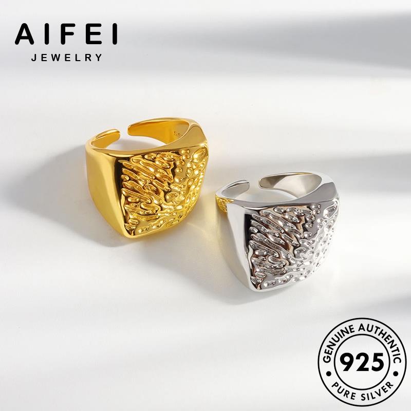 AIFEI JEWELRY quốc trang giản nguyên thật dung kiện tối bạc vàng nhẫn phụ bản nữ sức thời nham hàn 925 R1102