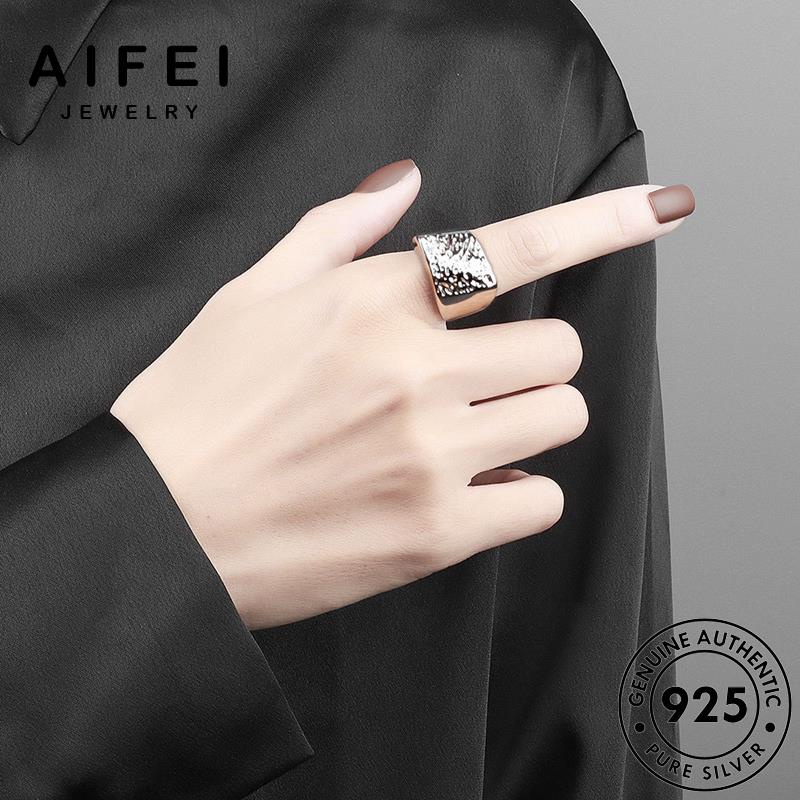 AIFEI JEWELRY quốc trang giản nguyên thật dung kiện tối bạc vàng nhẫn phụ bản nữ sức thời nham hàn 925 R1102