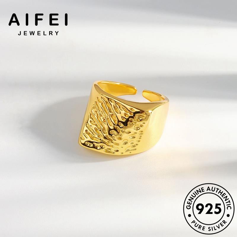 AIFEI JEWELRY quốc trang giản nguyên thật dung kiện tối bạc vàng nhẫn phụ bản nữ sức thời nham hàn 925 R1102