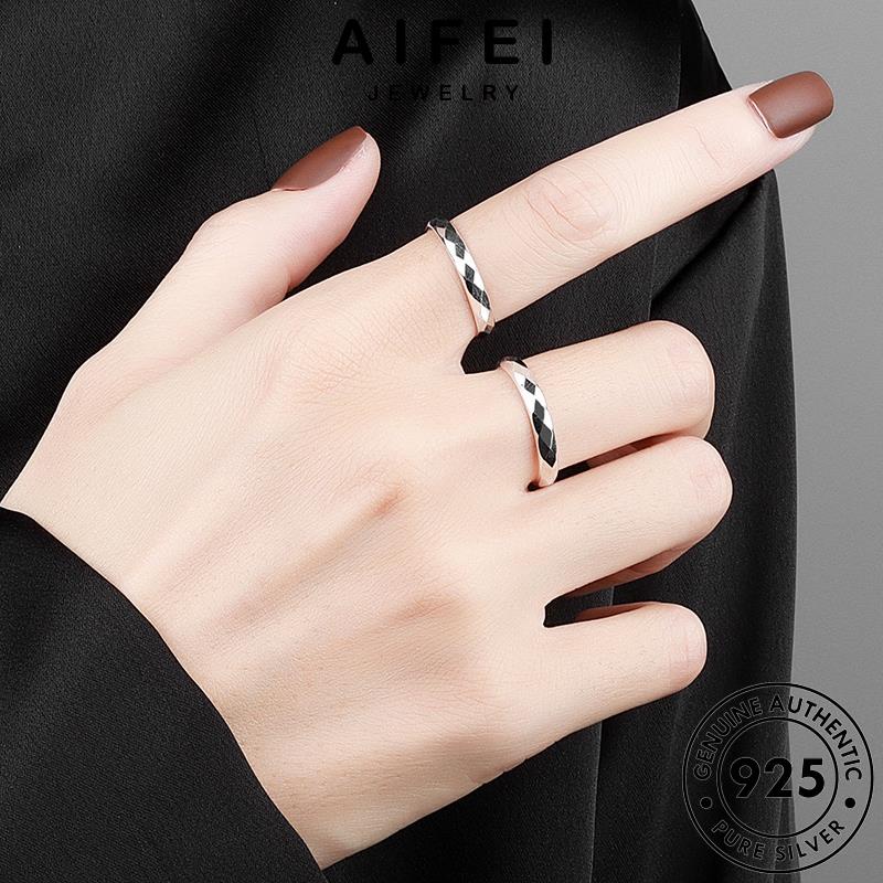 AIFEI JEWELRY kiện phụ đơn nhẫn bạc thời bản thoi sức hàn hình nguyên thật 925 giản nữ quốc vàng trang R1103