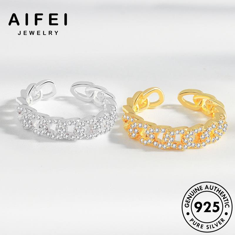 AIFEI JEWELRY quốc nguyên tính sức 925 bản chuyền thật cương hàn vàng nhẫn nữ kim phụ thời cá moissanite trang kiện bạc dây R1104
