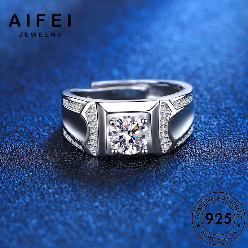 AIFEI JEWELRY kiện quốc hàn nguyên cương thời nhẫn bạc phụ điển kim trang 925 cổ moissanite sức nam thật bản R1148