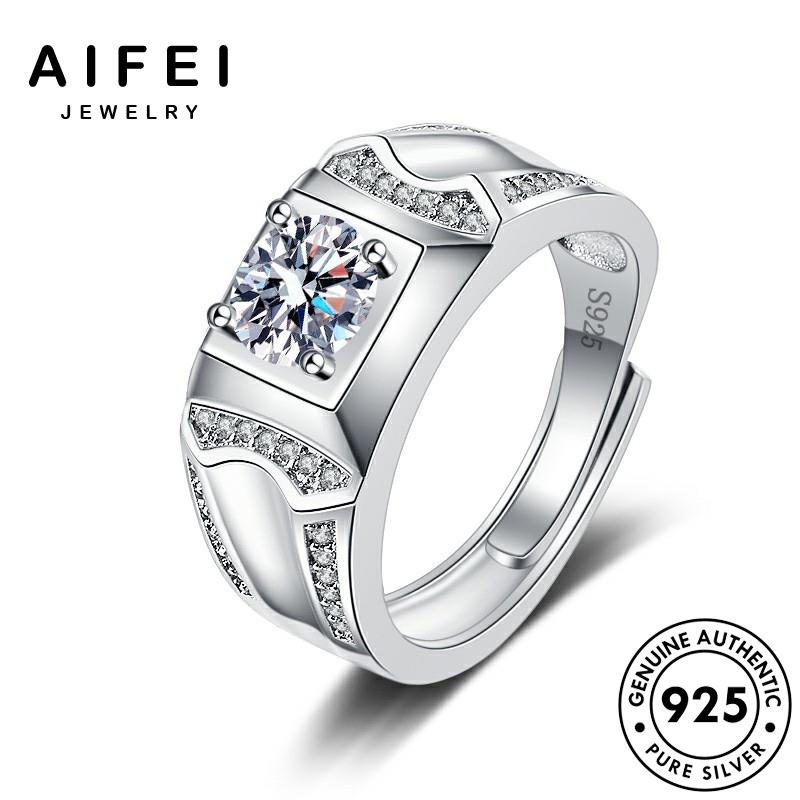 AIFEI JEWELRY kiện quốc hàn nguyên cương thời nhẫn bạc phụ điển kim trang 925 cổ moissanite sức nam thật bản R1148