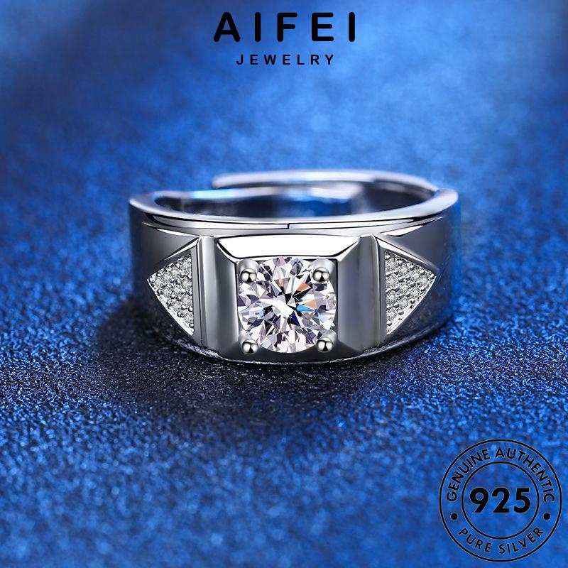 AIFEI JEWELRY thật bạc kim phụ đoán nhẫn bản sức moissanite kiện nam trang hàn cương độc 925 nguyên thời quốc R1159