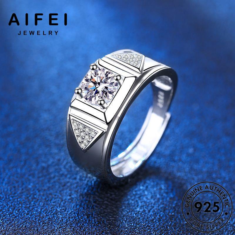 AIFEI JEWELRY thật bạc kim phụ đoán nhẫn bản sức moissanite kiện nam trang hàn cương độc 925 nguyên thời quốc R1159